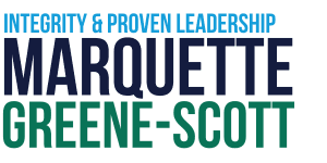 Logo for Marquette Greene‑Scott for Congress