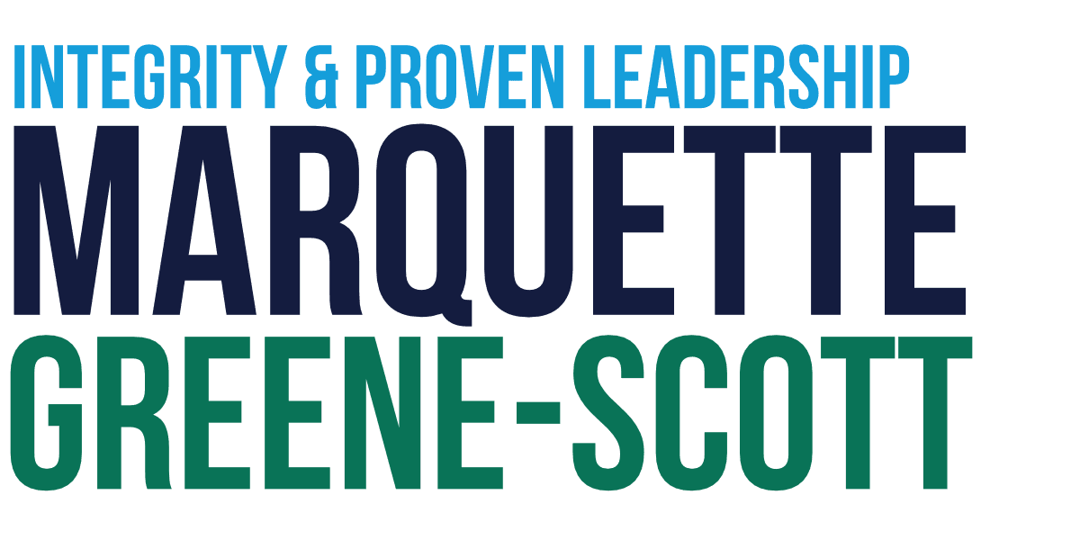 Logo for Marquette Greene‑Scott for Congress
